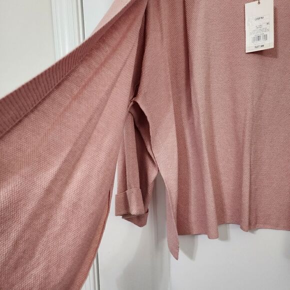 A New Day - OSFA - Pink Kimono Cardigan Sweater Lightweight Knit - Picture 5 of 5